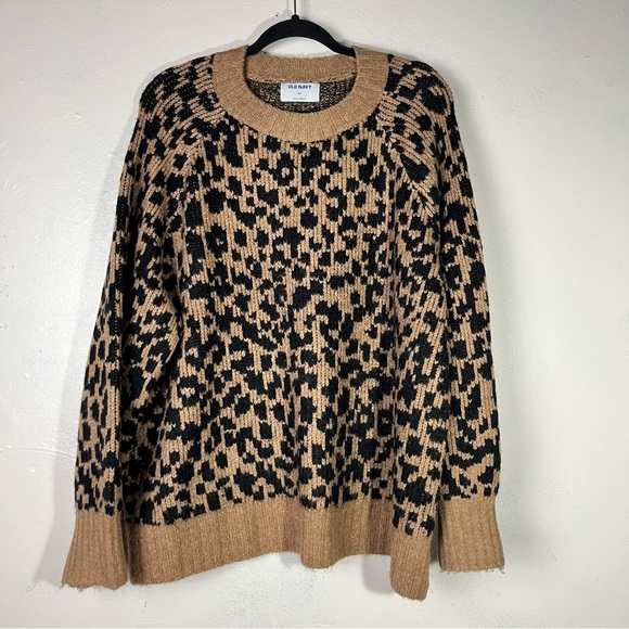 Old navy women long sleeve animal‎ print sweater size 2X - Picture 1 of 11
